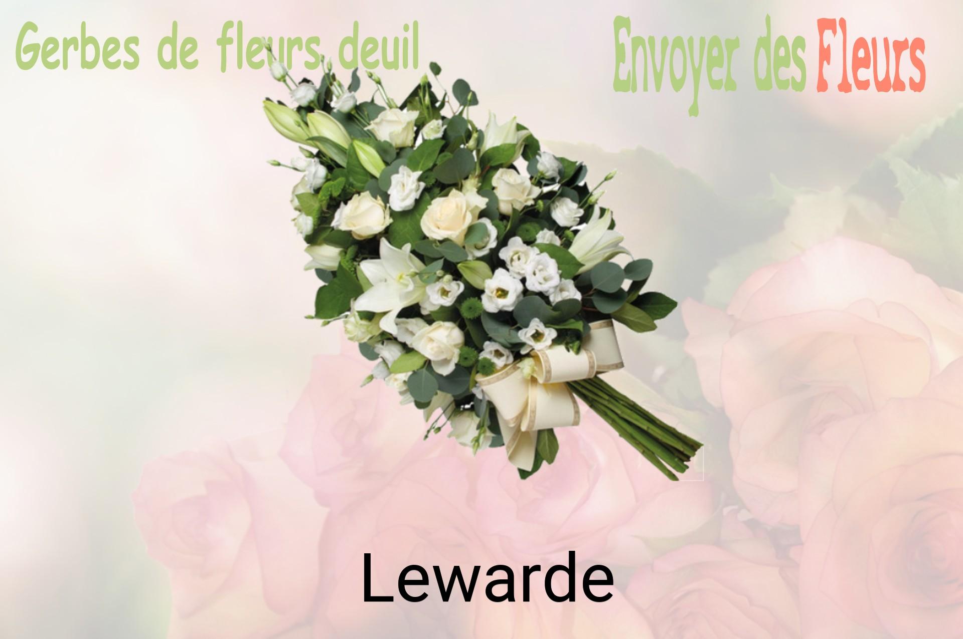 Gerbe de fleurs de deuil livrée à Lewarde